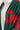 Lobster Knit Wide Wrap in Green & Red