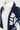 Lobster Knit Wide Wrap in Navy & Natural