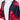 Lobster Knit Wide Wrap in Red & Navy