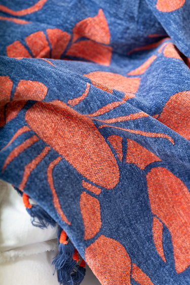 Lobster Fringe Throw Blanket