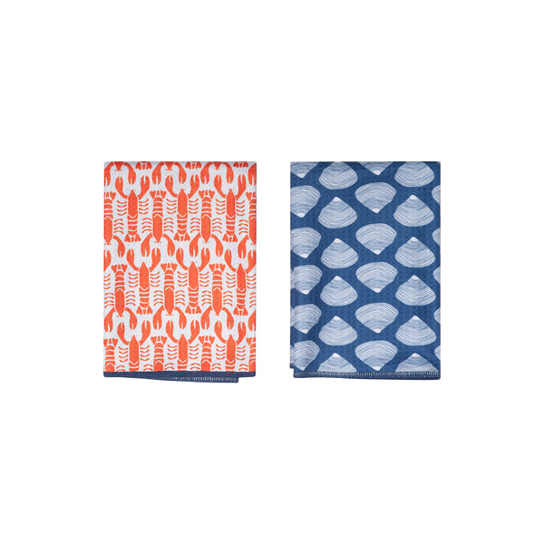 Hot Lobster Double Duty Reversible Towel Set (set of 2)