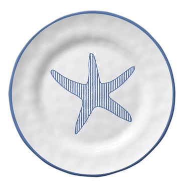 Seersucker Sea Appetizer Plate- Starfish