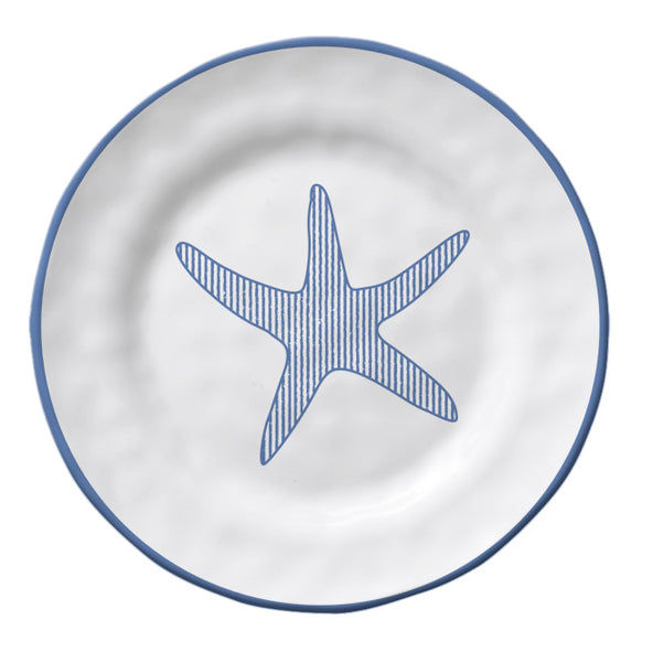 Seersucker Sea Appetizer Plate- Starfish