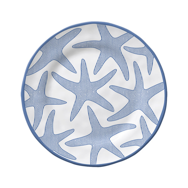 Seersucker Sea Salad Plate- Starfish