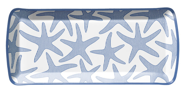 Seersucker Sea Loaf Tray Starfish
