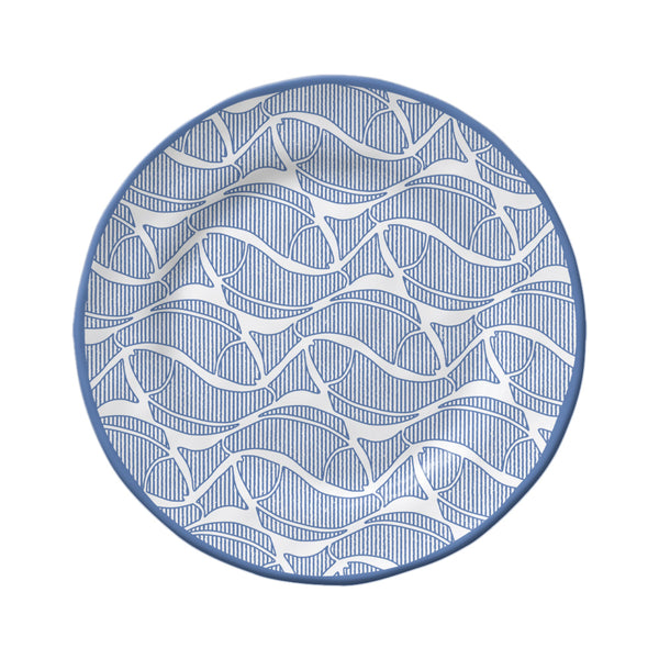 Seersucker Sea Salad Plate-Fish