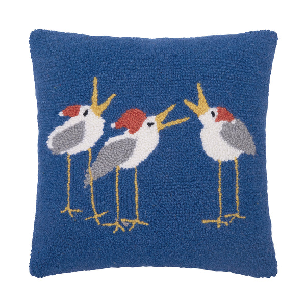 Caroling Seagulls Hook Pillow