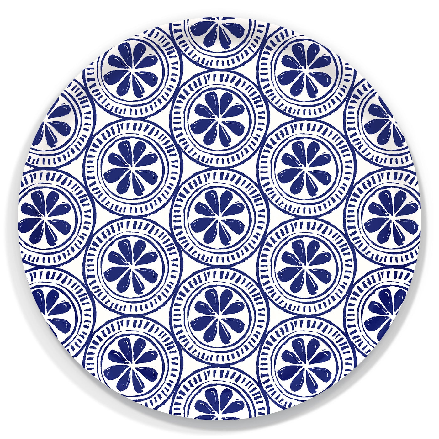 Medallions Round Wooden Tray