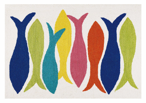 Fiesta Fish Hooked Rug