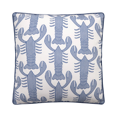 Seersucker Lobster Indoor Outdoor Pillow