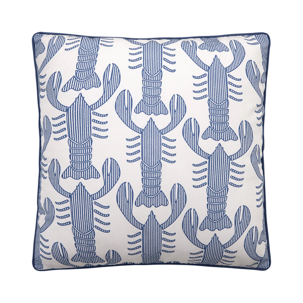 Seersucker Lobster Indoor Outdoor Pillow