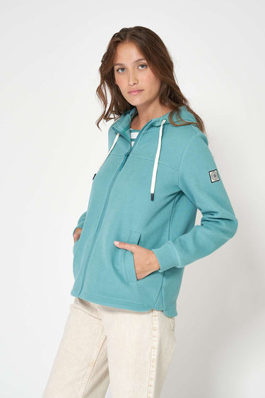 Teal Hoodie with Zipper