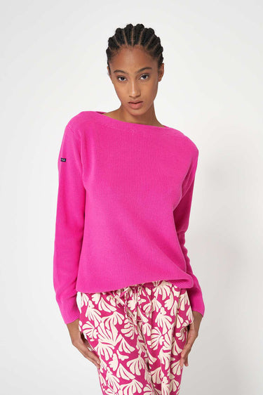 Pink Boat Neck Sweater