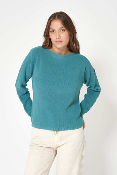 Teal Boat Neck Sweater