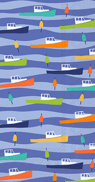 Lobster Boats Guest Towels