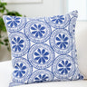 Navy Medallion - Belgian Linen Pillow