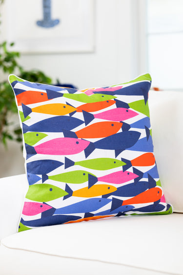 Rainbow Fish - Belgian Linen Pillow
