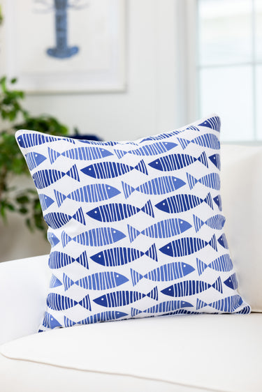 Striped FiIsh - Belgian Linen Pillow