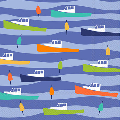 Lobster Boats Cocktail Napkins
