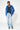 Blue Raincoat with Striped Lining