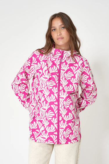 Short Pink Printed Raincoat
