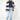 Short Striped Navy & Cream Raincoat