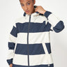Short Striped Navy & Cream Raincoat