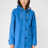 Blue Cotton Raincoat with Sealed Seams