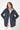 Navy Short Cotton Raincoat with Sealed Seams