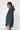 Short Navy Raincoat with Cotton Lining