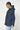 Short Navy Raincoat with Cotton Lining