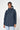Short Navy Raincoat with Cotton Lining