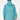 Long Teal Raincoat with Visible Zipper