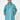 Long Teal Raincoat with Visible Zipper