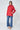 Red Raincoat with Striped Lining
