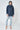 Navy Raincoat with Striped Lining