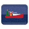 Santa on a Boat Large Wooden Tray