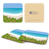 Beach Roses Wooden Coasters