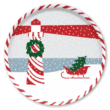 Christmas Island Round Wooden Tray