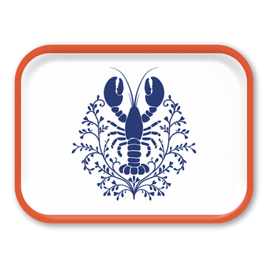 Lobster Damask Wooden Trays