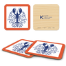 Lobster Damask Wooden Coasters