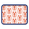 Lobster Damask Pattern Red Wooden Trays