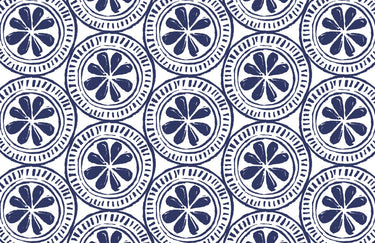 Navy Medallion Vinyl Placemat