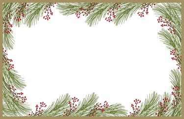 Winterberry Pine Vinyl Placemat