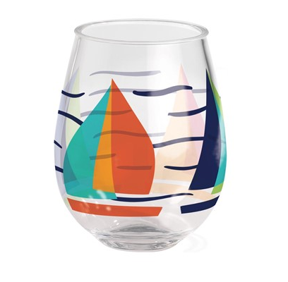 Acrylic Wine Tumbler - Full Sail
