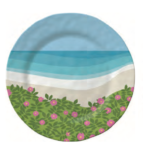 Beach Day Melamine Dinnerware NEW