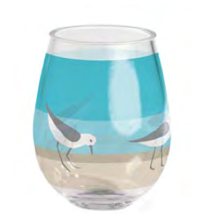 Acrylic Wine Tumbler - Sandpipers