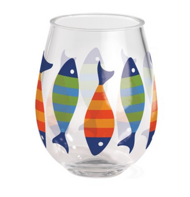 Acrylic Wine Tumbler - Fish Friends