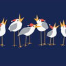 Caroling Seagulls Vinyl Placemat