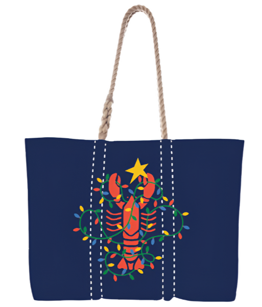 Sea Bags x Kate Nelligan Lobster Lights Large Tote Hemp Handle